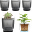 Maceta riego automático 4pulg set 4 para plantas interiores
