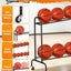Estante inclinable para pelotas de baloncesto garaje