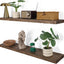 Estantes flotantes madera rústica 36pulg set 2 estilo granja