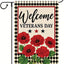 Bandera cuadros búfalo día veteranos 12x18pulg doble cara exterior