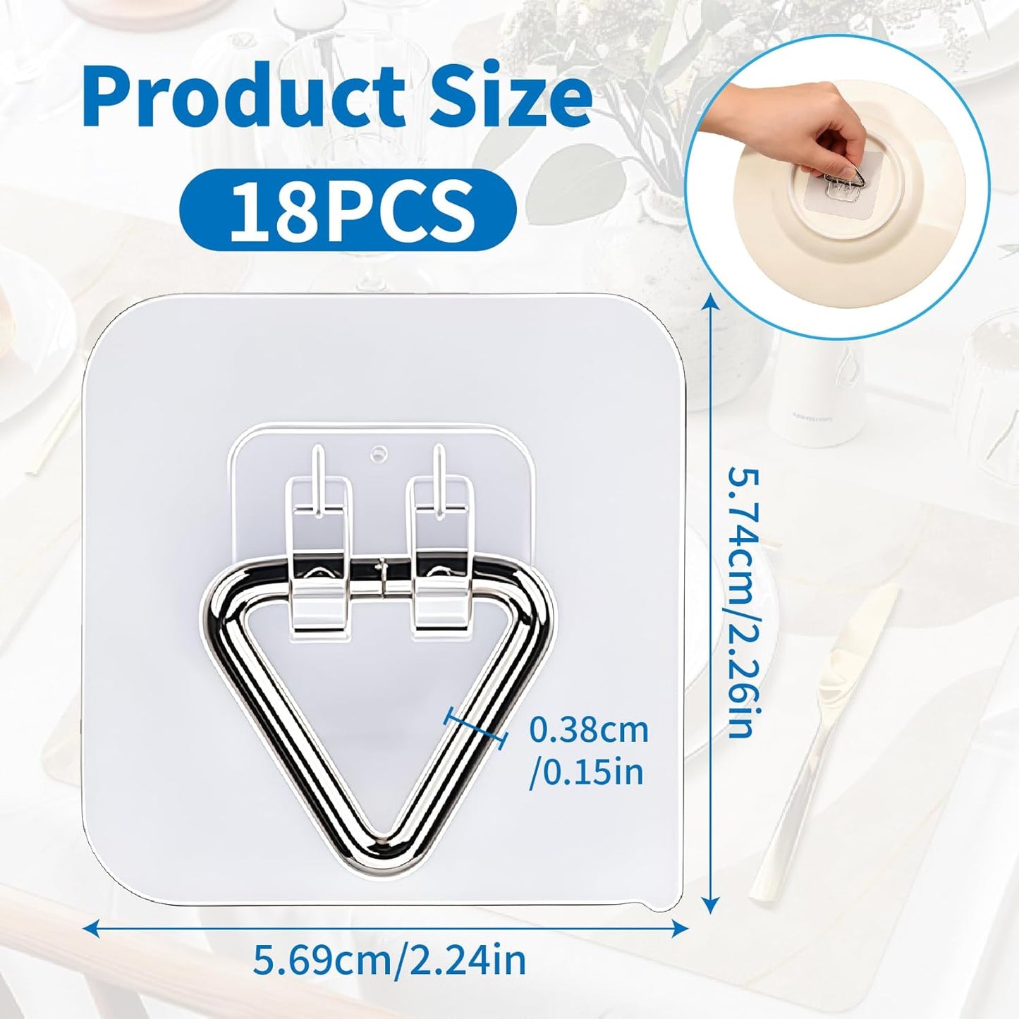 Ganchos adhesivos para pared, kit invisible para colgar cuadros pequeños