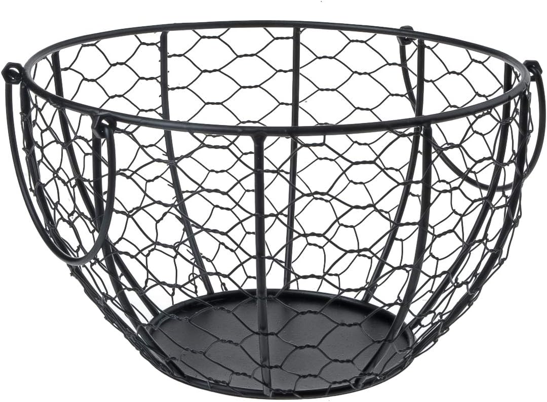 Cesta huevo alambre metal cocina con cubierta