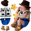 Accesorios foto recién nacidos traje vaquero chaleco sombrero