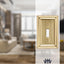Placa interruptor metal arquitectónico color dorado