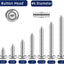 Tornillos Torx T15 #6x5/8" acero inox antirobo 50 pzas