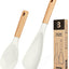 Cuchara silicona antiadherente mango madera cocina