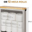 Cesta papel higiénico bambú con tapa 12 mega o 16 rollos