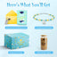 Caja regalo graduación 4 Pzas cristal pulsera vaso llavero
