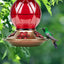 Comedero colibríes vidrio 20oz rojo regalo cumpleaños