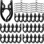 40 Perchas Plegables Plástico Viaje Negro