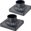 Base montaje muelle 2 adaptadores luz poste aluminio negro