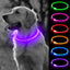 Collar perro led recargable impermeable TPU 70cm morado