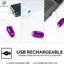 Luz LED bicicleta recargable USB súper brillante set 2