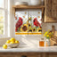 Set 6 toallas cocina flores sol 14x21 pulg
