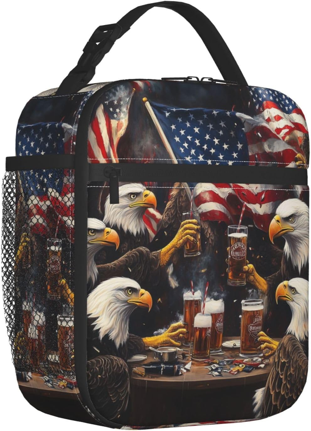 Bolsa almuerzo térmica reutilizable diseño bandera USA