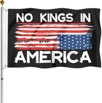 Bandera No Kings en America 3x5pies para exteriores
