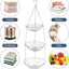 Cesta alambre cocina 3 niveles para frutas pack 2