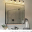 Lámpara baño 5 luces bronce aceitado globo vidrio ondulado