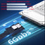 Cable SATA III 6 Gbps 7 pines 90 grados con pestillo SSD