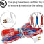 Luces LED bandera americana 420 luces 4 de julio