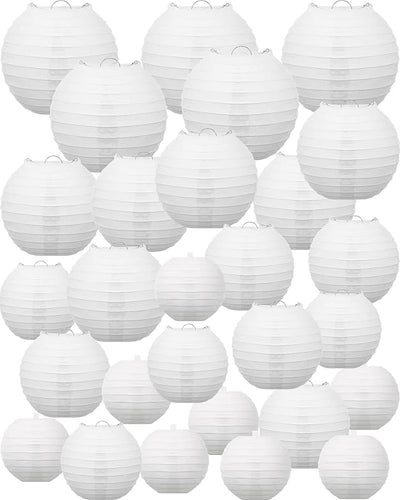 80 Linternas papel chinas 4-12pulg para bodas y fiestas