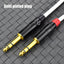 Cable XLR macho a 1/4 pulg TRS chapado oro sin ruido set 2