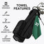 Toalla golf magnética microfibra imán clip bolsas carritos
