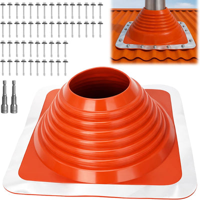 Bota chimenea silicona alta temp para tubo metal 7-13pulg