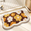 Tapete baño 32x20pulg extra suave antideslizante con flores