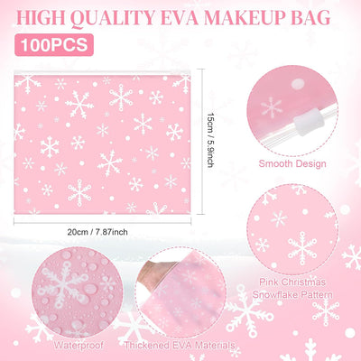 100 Bolsas Cosméticos Rosa para Viaje y Regalo