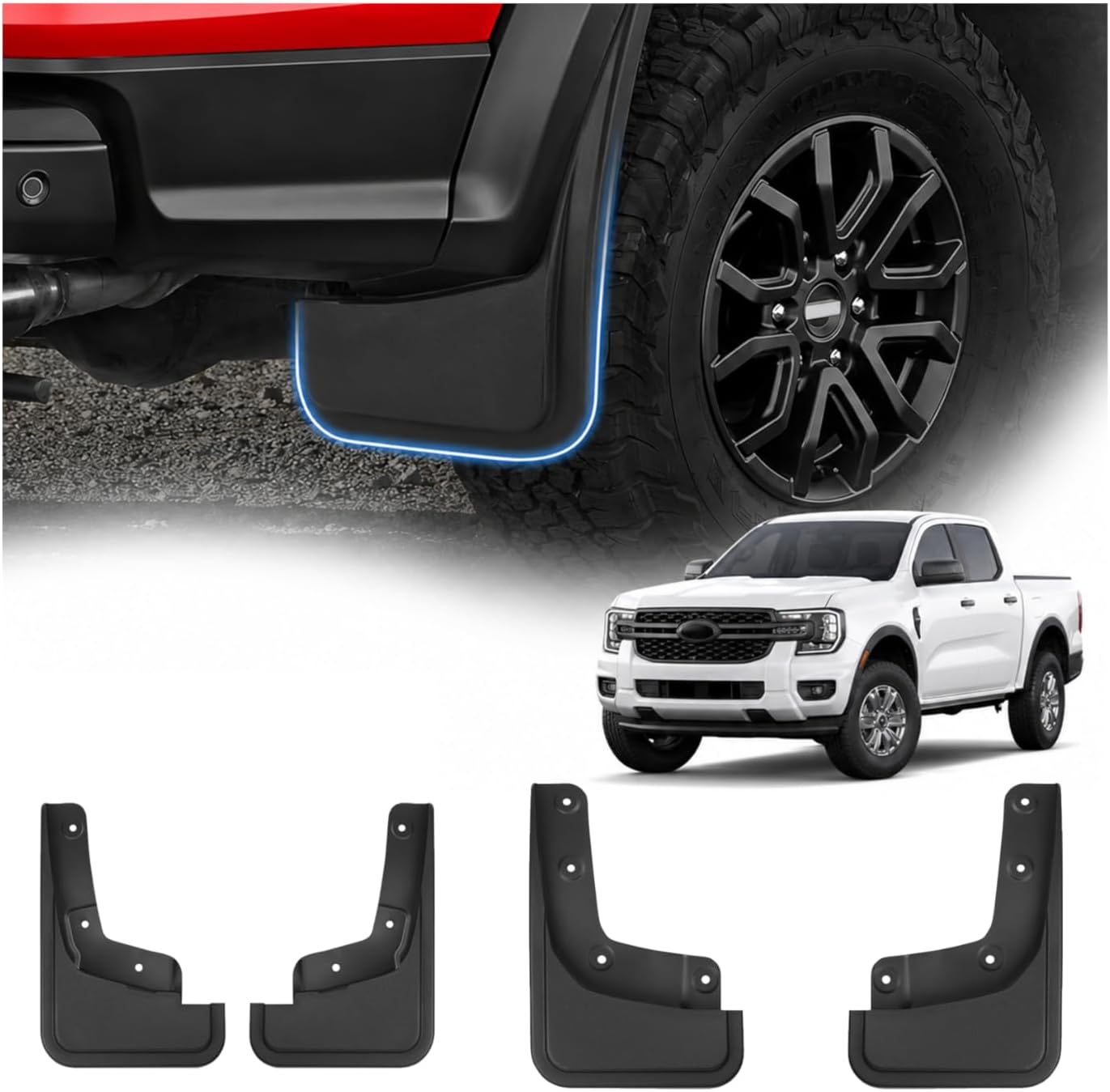 Guardabarros Protectores contra Salpicaduras Ford Ranger