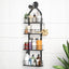 Organiz. ducha colgante acero inox 4 niveles negro