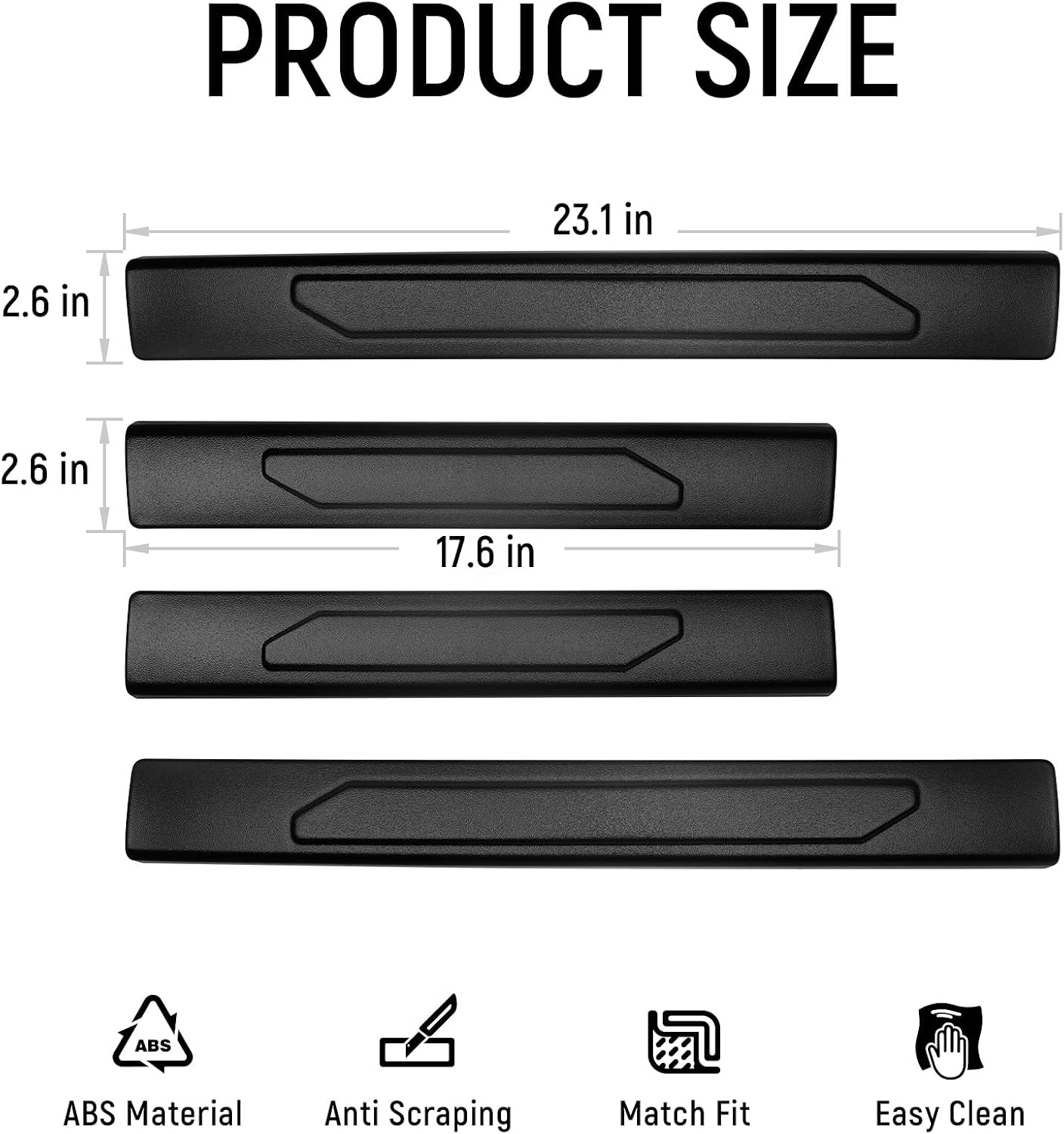 4 Pzas Protector Umbral Puerta ABS Toyota Tacoma