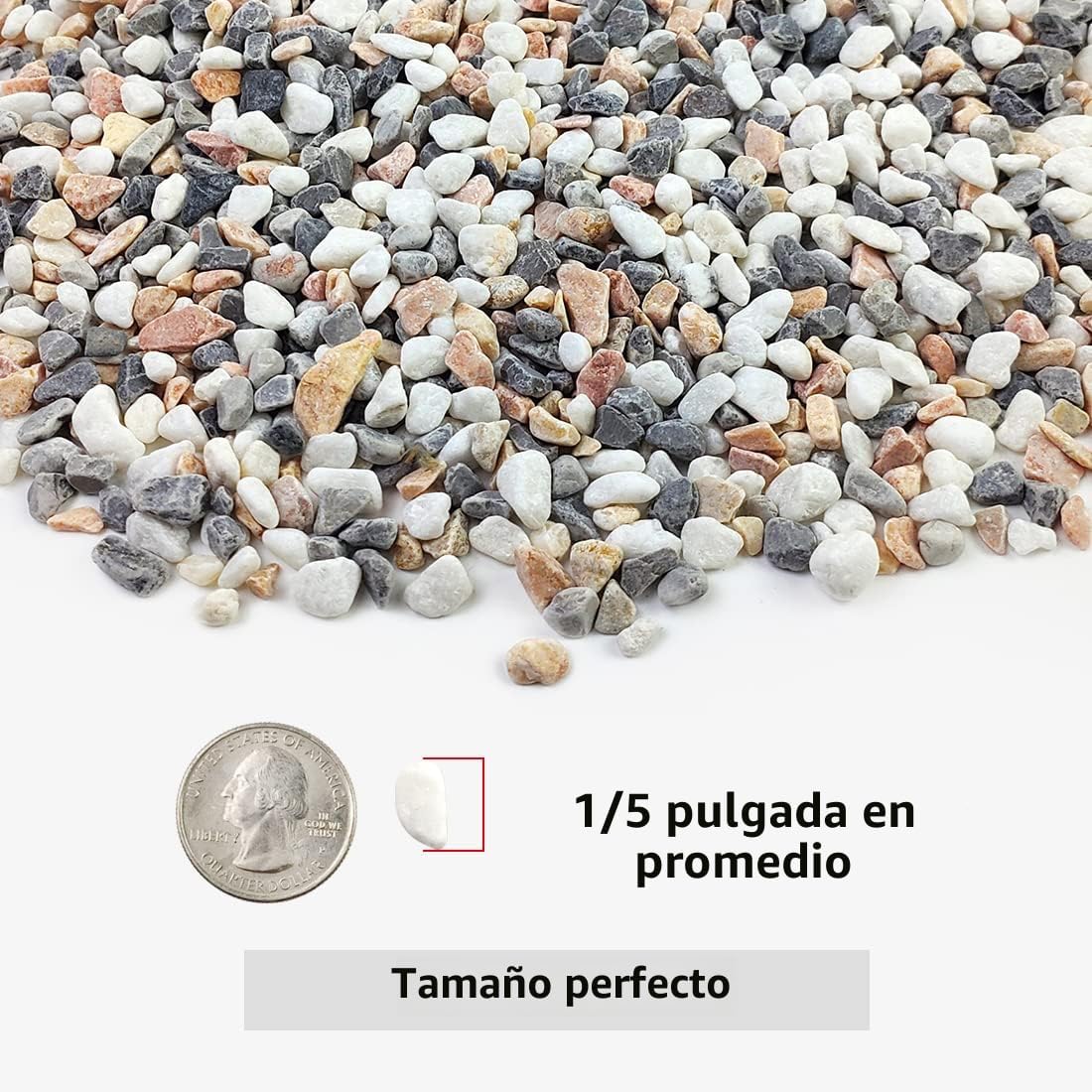 Piedras decorativas para suculentas y cactus 2lb 1/5"