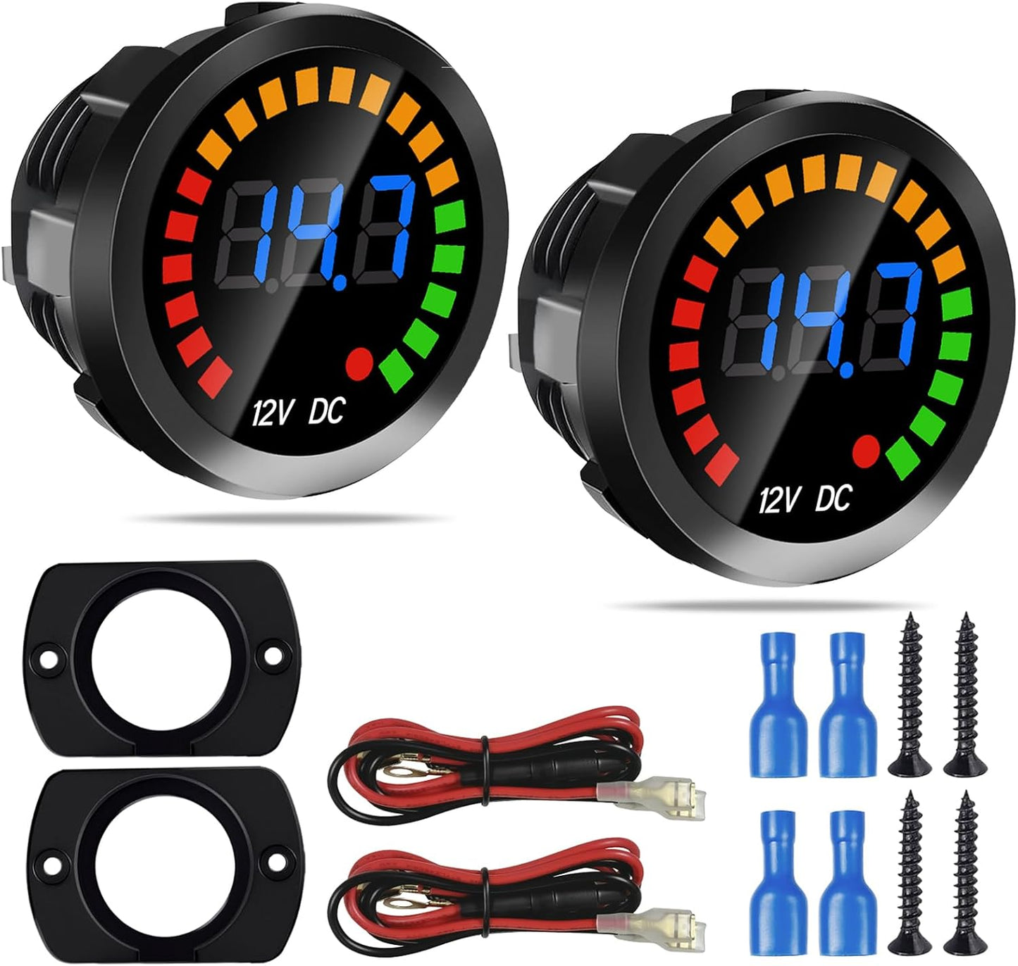 Medidor voltaje 12V impermeable digital para vehículos