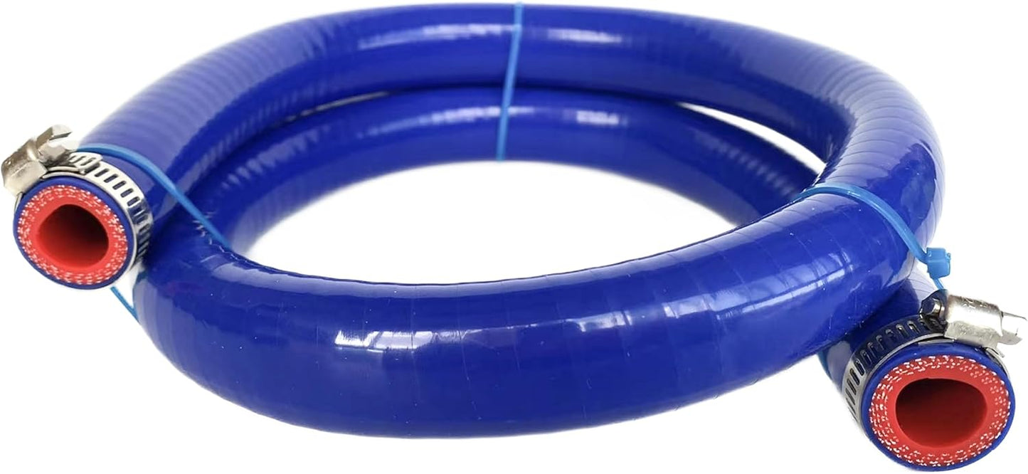 Manguera silicona reforzada 16mm 3.28ft azul