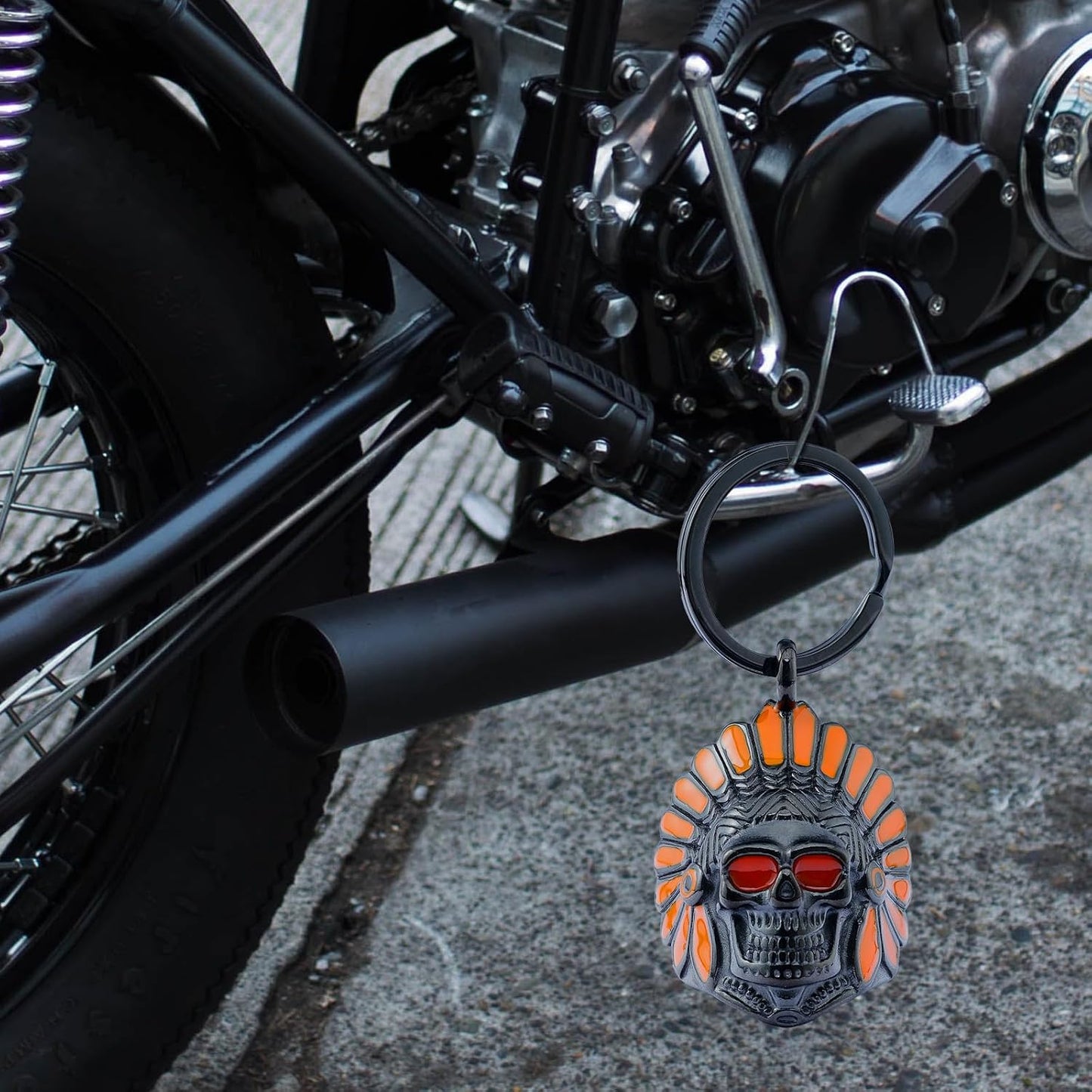 Campana motocicleta acero inox para hombre
