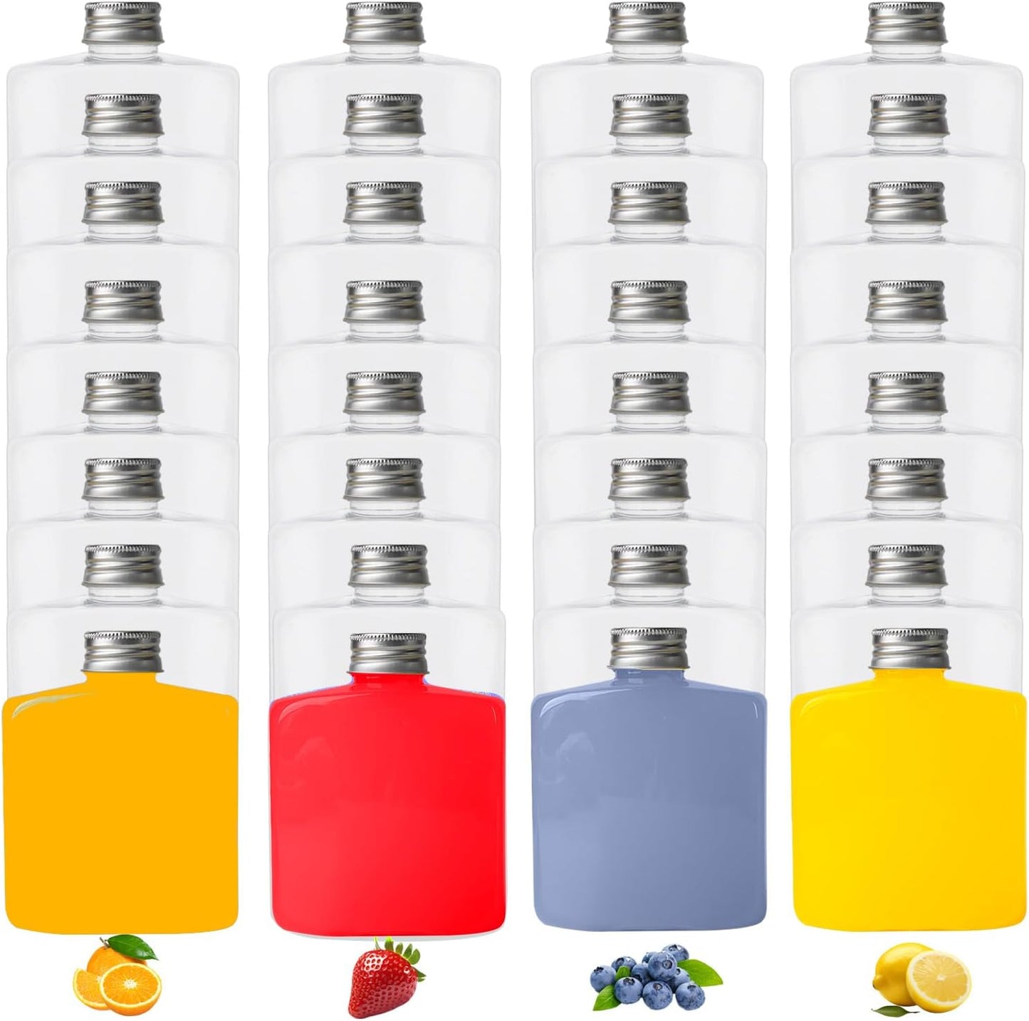 32 Botellas Plástico 8.5oz Reutiliz. Transparentes