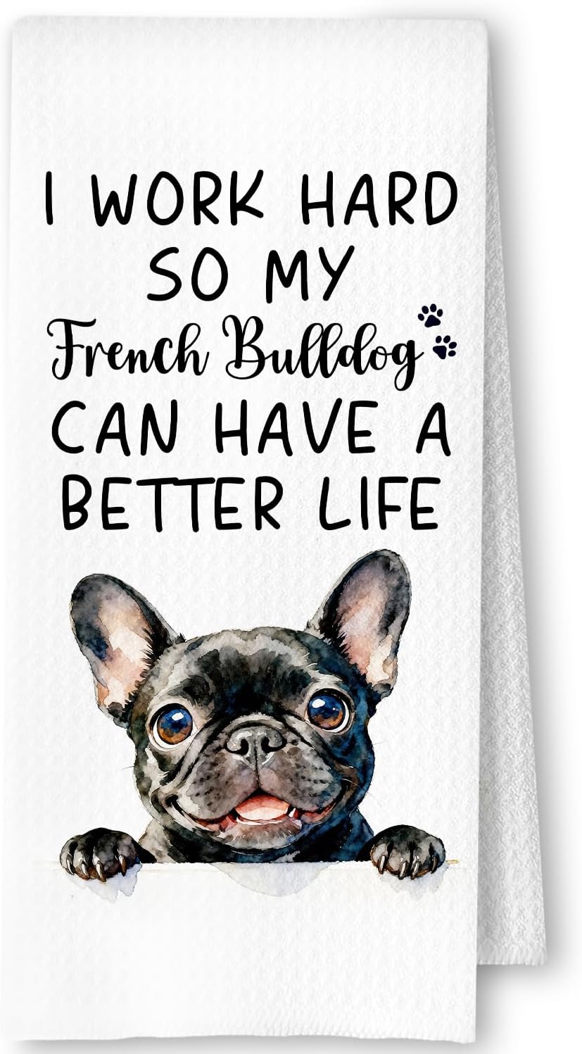 Toallas cocina bulldog francés decorativas para regalo