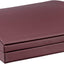 Caja collar lujo cuero estuche elegante ribete crema