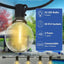 Guirnalda luces exteriores 50ft 52 bombillas LED G40 E12