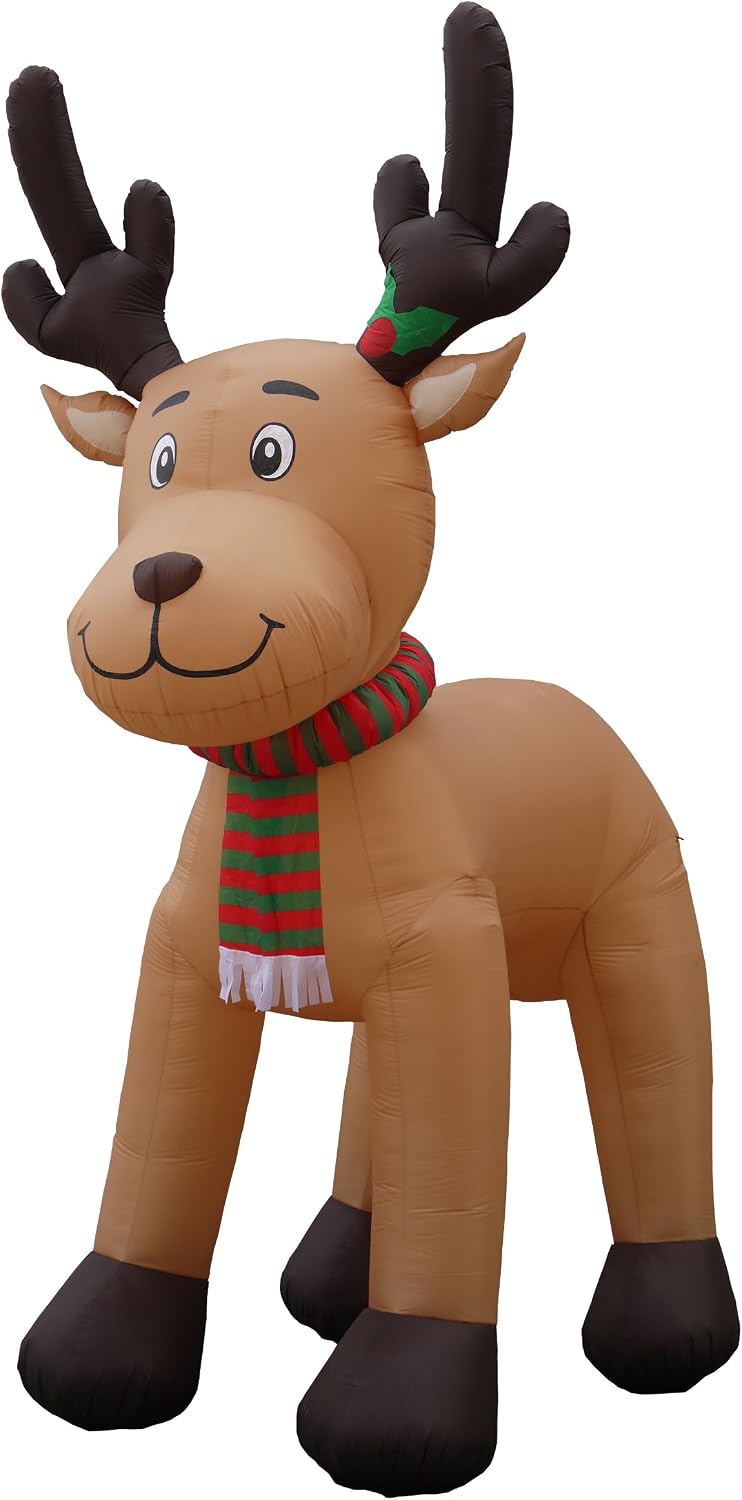 Decoración reno inflable navidad 15ft