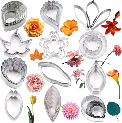Set 42 Pzas Cortador Flores Pasta Goma Acero Inox Boda