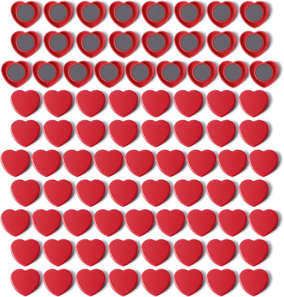 100 Imanes Corazón para Nevera y Pizarra Blanca Decorativos