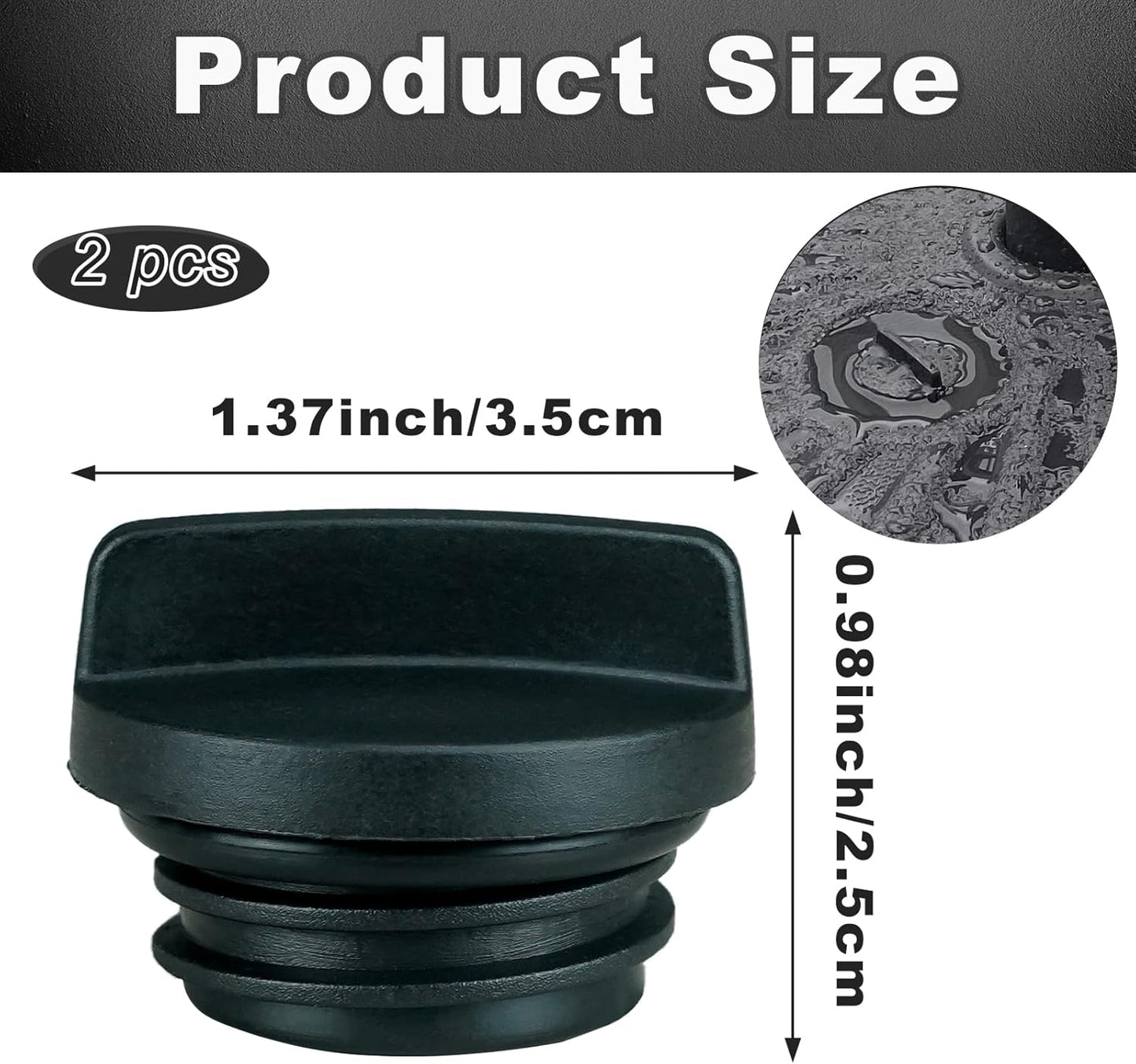 2 Pzas Paraguas Base Tapón Rellenable Agua Negro