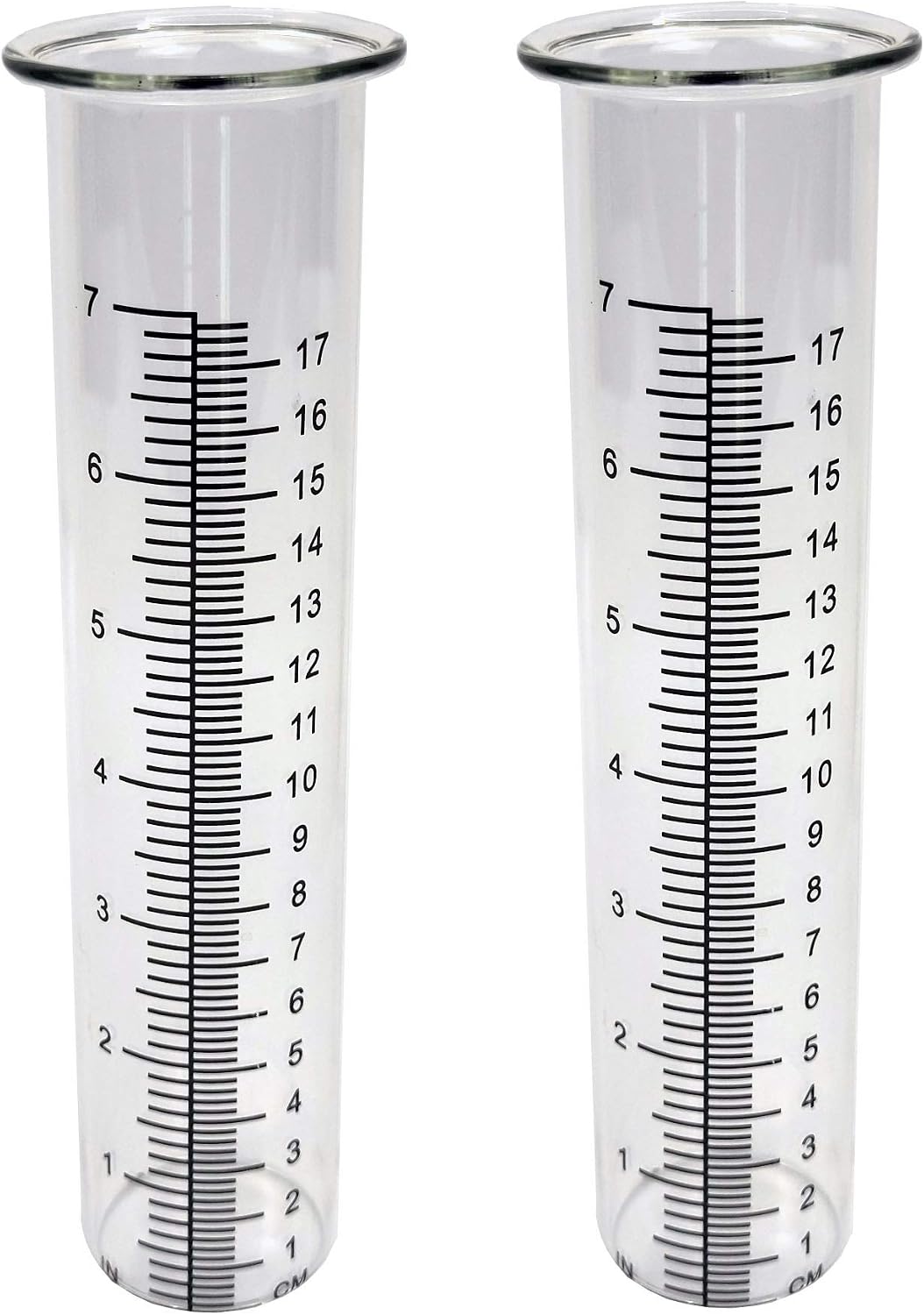 Tubos repuesto medidor lluvia 7" patio jardín 2pzas