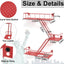 Estante pared escape incendios 3 niveles metal rojo