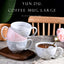 Set 2 Tazas Café Mr and Mrs 20oz Cerámica Mármol