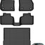 Set alfombrillas piso y forro maletero coche color negro