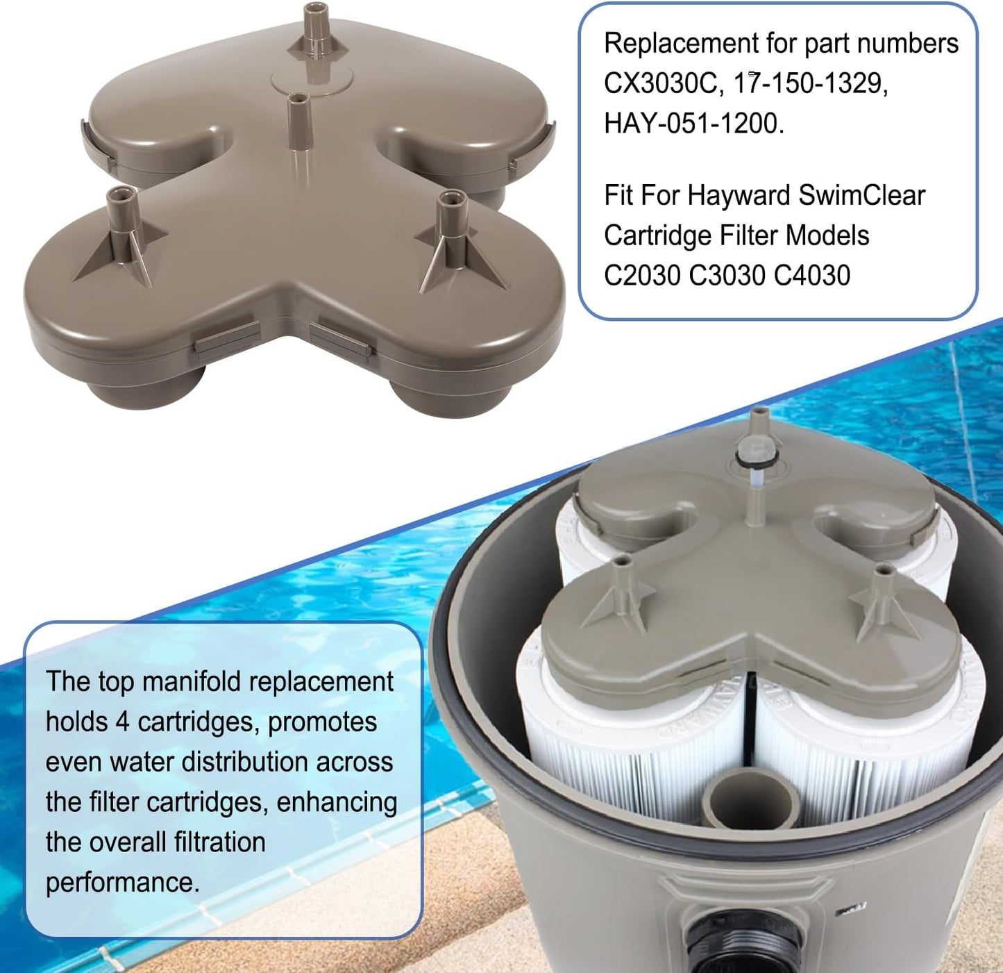 Repuesto colector CX3030C para filtro Hayward C2030
